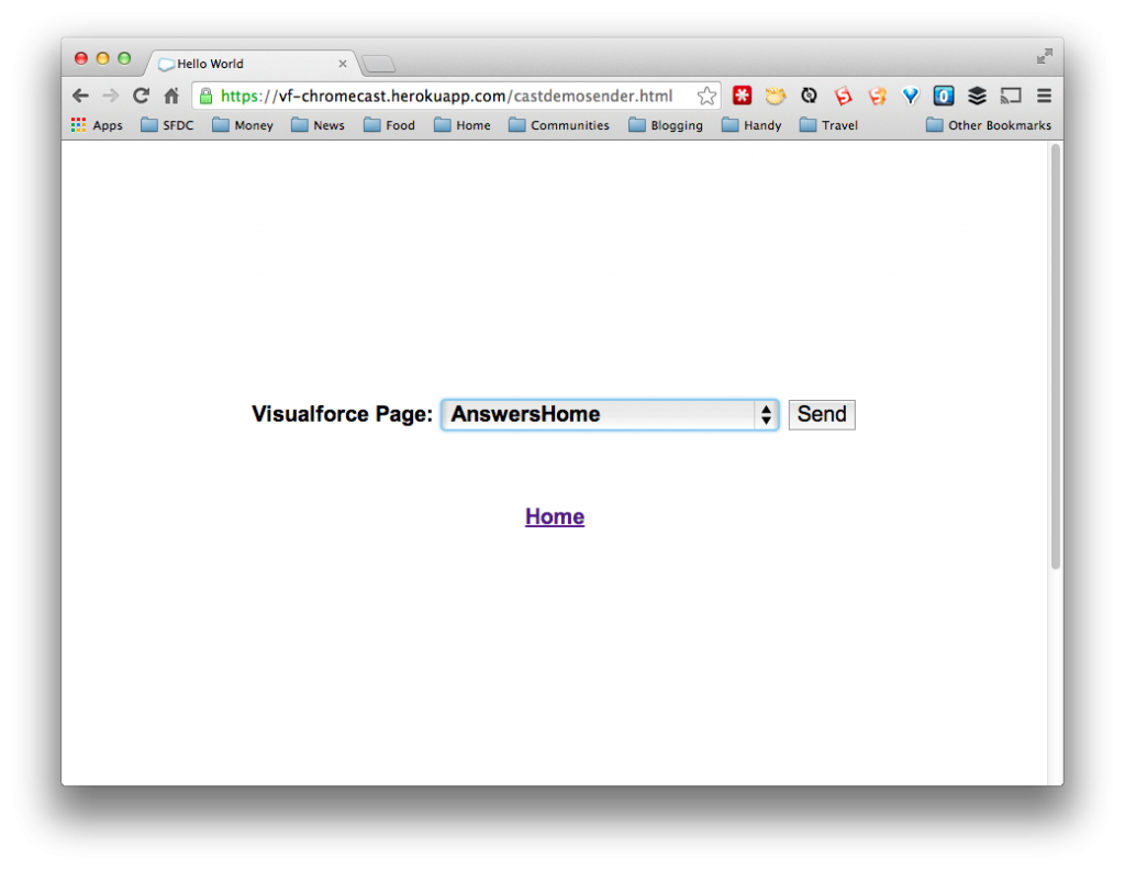 Select a Visualforce Page